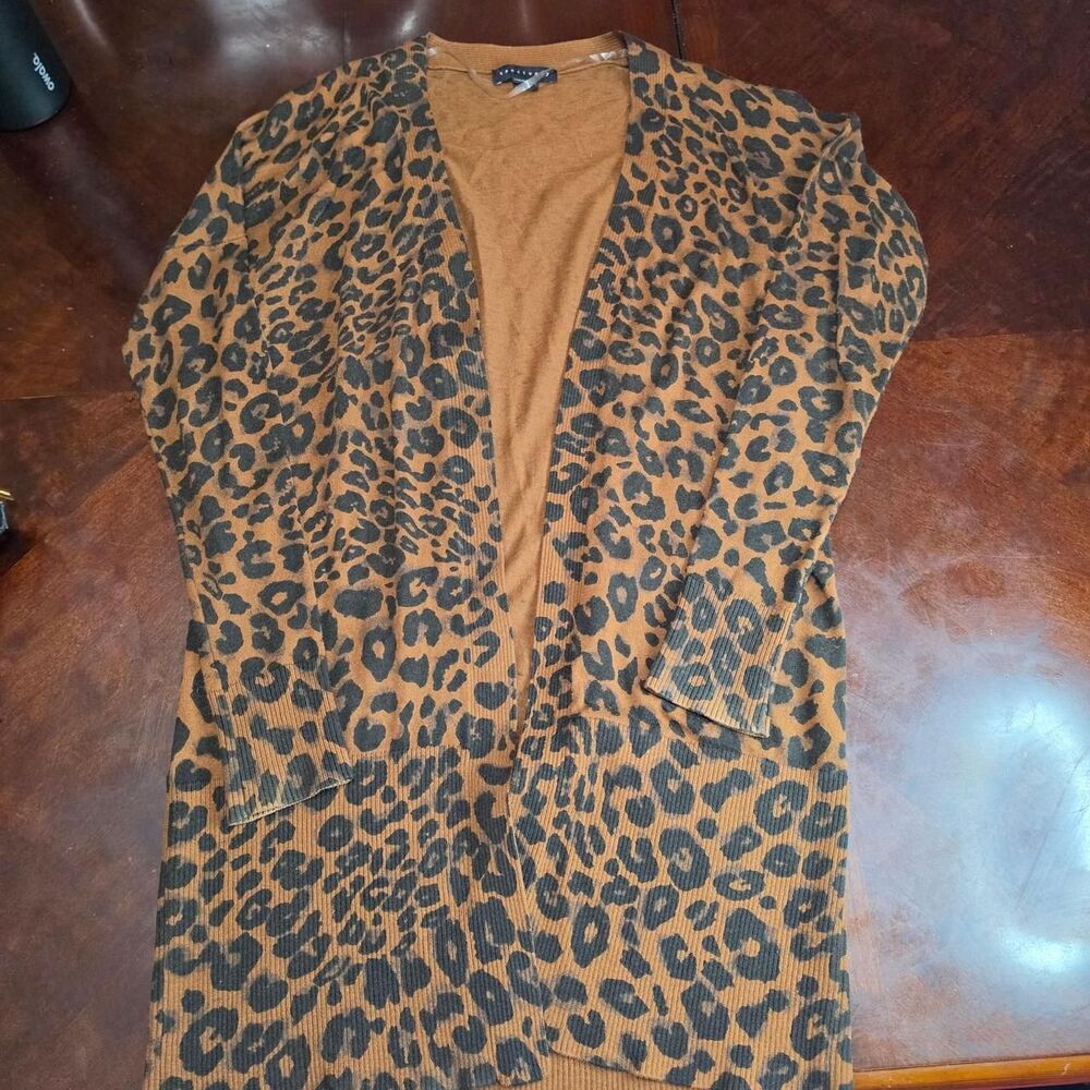 Sanctuary Leopard Print Long Line Cardigan